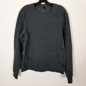 Lululemon Women Crew Neck Sweatshirt Gray Kangaroo Pocket M